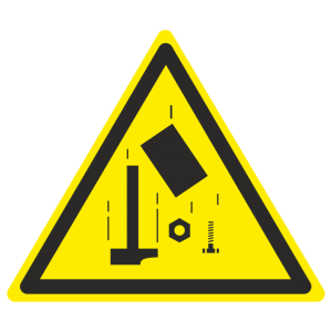 Знак безопасности W-34 «Осторожно. Падающие предметы»