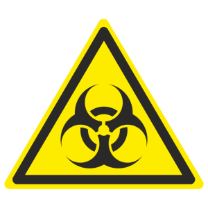 Знак безопасности W-16 «Осторожно. Биологическая опасность (инфекционные вещества)»