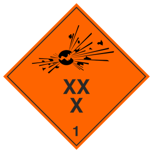Знак безопасности 1.3 «Взрывчатые вещества и изделия»