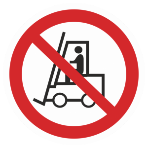 Знак безопасности P-07 «Запрещается движение средств напольного транспорта»